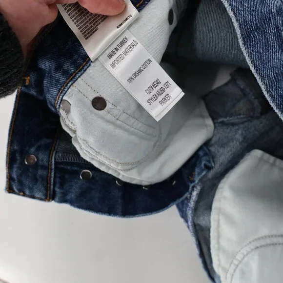 Agolde Parker Denim Shorts Womens 25 medium Wash Cutoff Raw Hem Distressed 2.5" - Picture 10 of 10